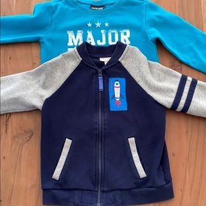 Jacket and sweatshirt